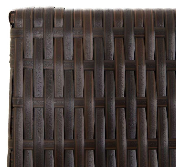 VidaXL 5-Paneles Polyrattan Térelválasztó - Barna - 245x180cm