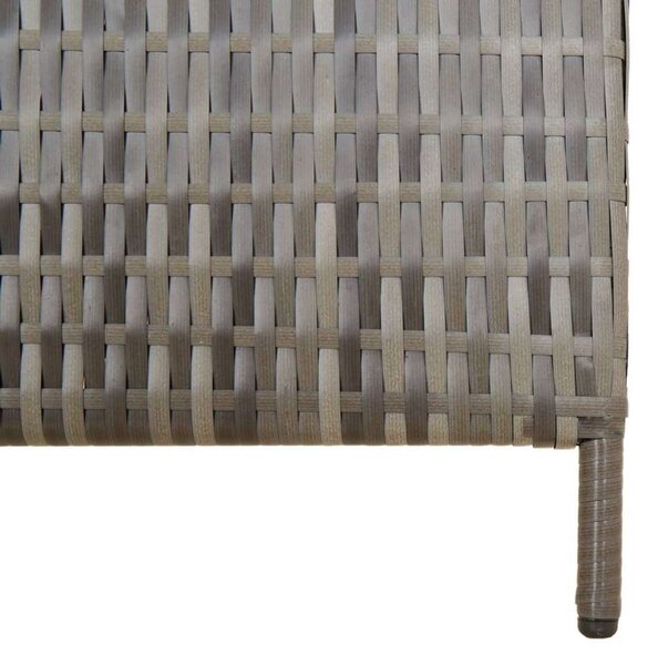 VidaXL 5-Panéles Polyrattan Térelválasztó - 245x200 cm - Szürke