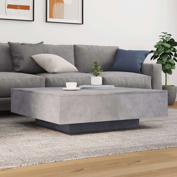 VidaXL Dohányzóasztal - Betonszürke - 100x100 cm