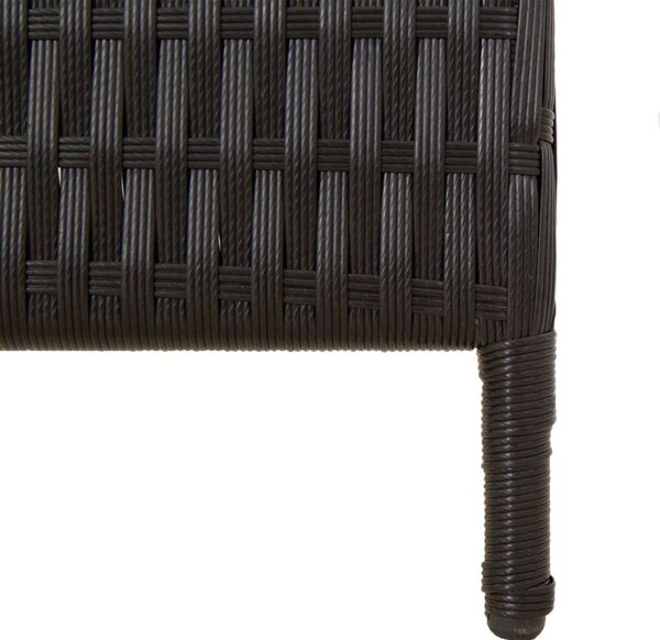 VidaXL Polyrattan Térelválasztó - Fekete - 5 Panél - 245x180cm