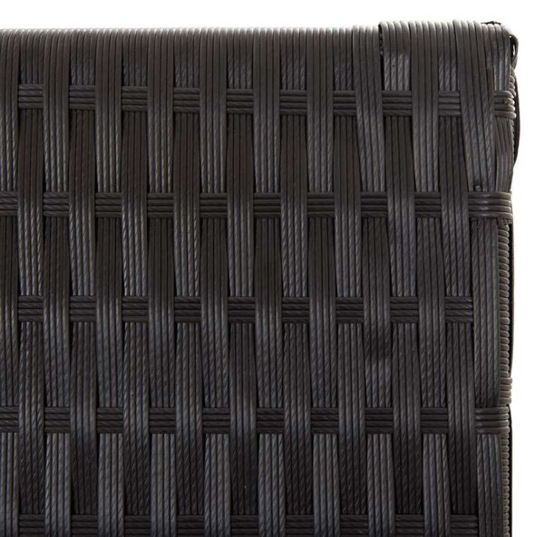 VidaXL Polyrattan Térelválasztó - Fekete - 5 Panél - 245x180cm