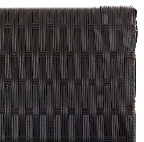 VidaXL - 4 Paneles Térelválasztó - Polyrattan - Fekete - 196x200cm