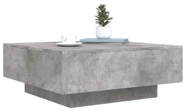 VidaXL Dohányzóasztal - Beton Szürke - 80x80x31 cm