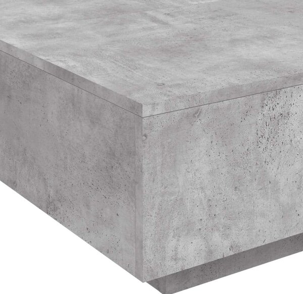 VidaXL Dohányzóasztal - Beton Szürke - 80x80x31 cm