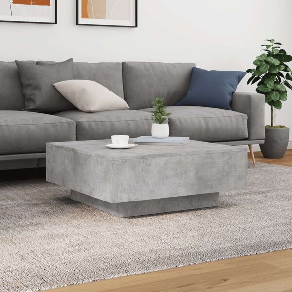 VidaXL Dohányzóasztal - Beton Szürke - 80x80x31 cm
