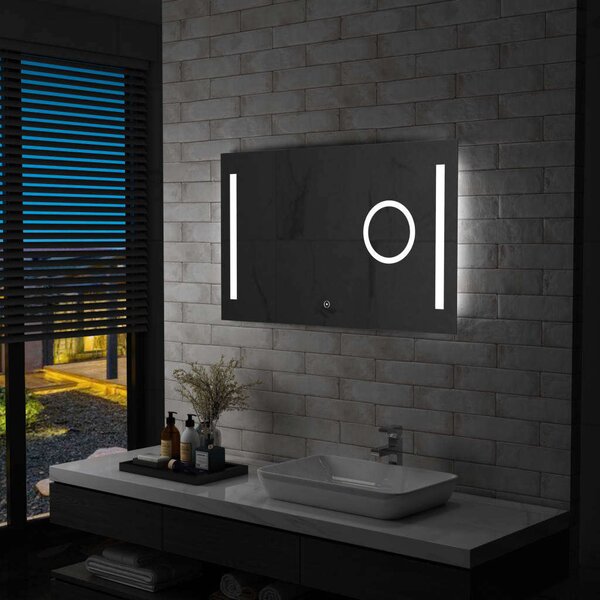 VidaXL LED-es fürdőszobai falitükör érintésérzékelővel 100 x 60 cm