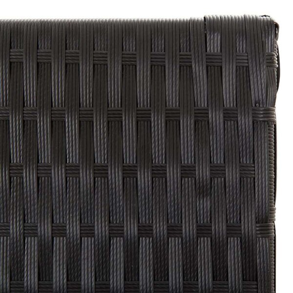VidaXL Polyrattan Térelválasztó - Fekete - 6 Panel - 294x180cm