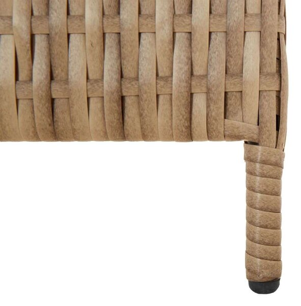 VidaXL Polyrattan Térelválasztó - Bézs - 5 Panel - 245x200cm