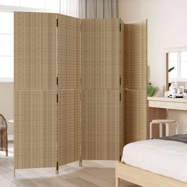 VidaXL Polyrattan Térelválasztó - Bézs - 5 Panel - 245x200cm