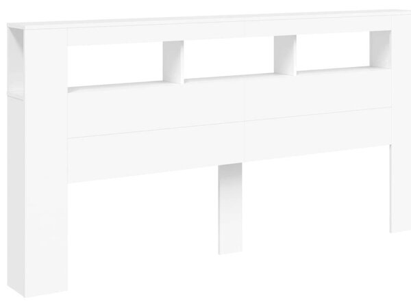 VidaXL fehér szerelt fa LED-es fejtámla 200 x 18,5 x 103,5 cm