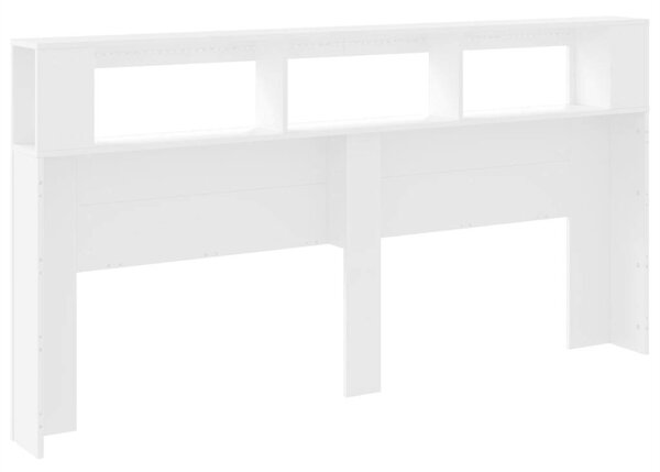 VidaXL fehér szerelt fa LED-es fejtámla 200 x 18,5 x 103,5 cm