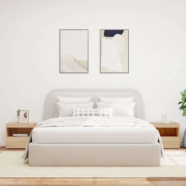 LED-es Éjjeliszekrény szett - Sonoma Tölgy - 2 db - 50x40x45 cm