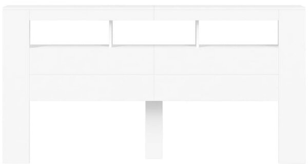VidaXL fehér szerelt fa LED-es fejtámla 200 x 18,5 x 103,5 cm
