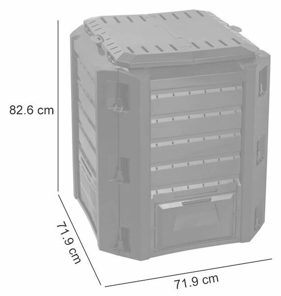 Prosperplast Kerti Komposztáló - 380L, Fekete