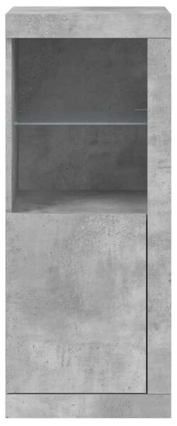 VidaXL LED Tálalószekrény - Beton Szürke - 41x37x100cm