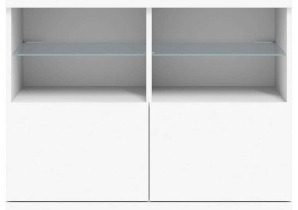 VidaXL LED-es Tálalószekrény - Fehér - 81x37x67 cm