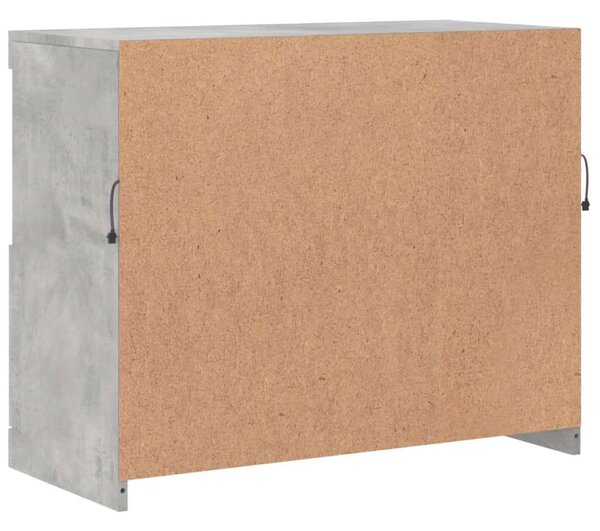 VidaXL LED Tálalószekrény - Beton Szürke - 81x37x67 cm