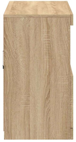 VidaXL LED Tálalószekrény - Sonoma Tölgy - 81x37x67 cm