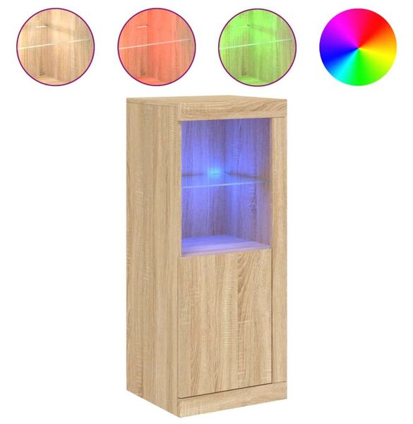 VidaXL LED-es Tálalószekrény - Sonoma Tölgy - 41x37x100cm