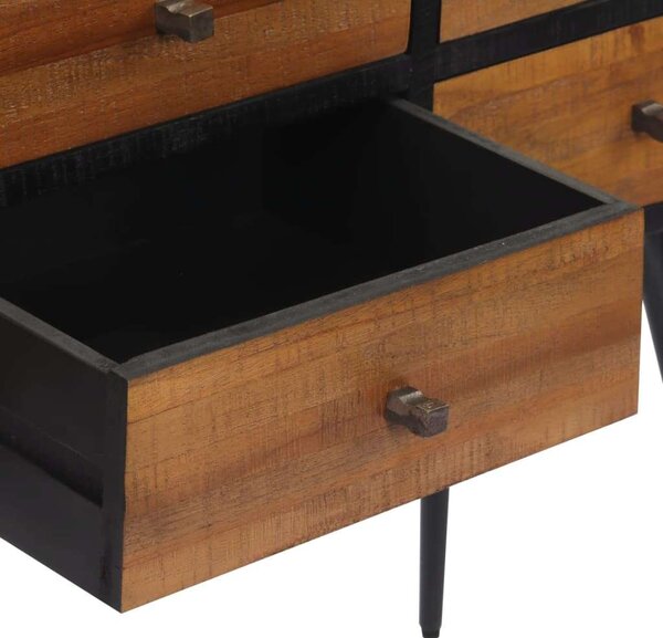 VidaXL tömör újrahasznosított tíkfa tálalóasztal fiókkal 116x30x76 cm