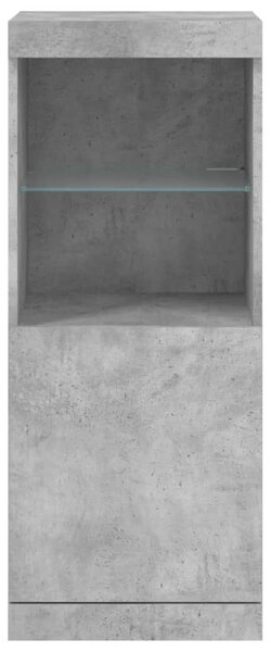VidaXL LED-es Tálalószekrény - Betonszürke - 41x37x100 cm