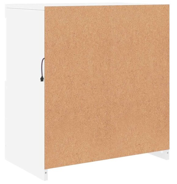 VidaXL LED-es Tálalószekrény - Fehér - 60,5x37x67 cm