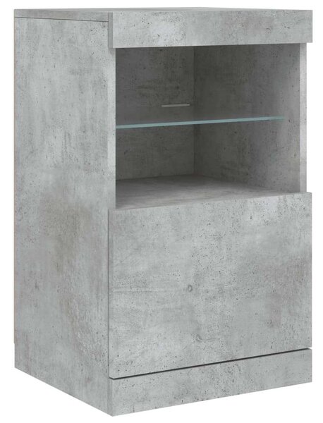 VidaXL betonszürke tálalószekrény LED-világítással 41 x 37 x 67 cm