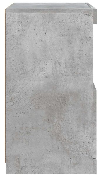 VidaXL betonszürke tálalószekrény LED-világítással 41 x 37 x 67 cm