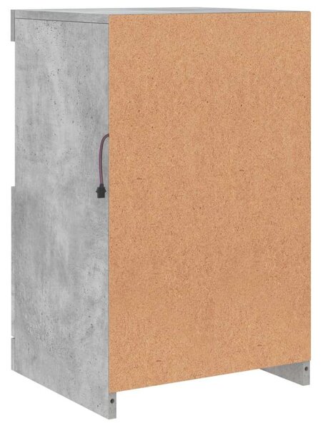 VidaXL betonszürke tálalószekrény LED-világítással 41 x 37 x 67 cm