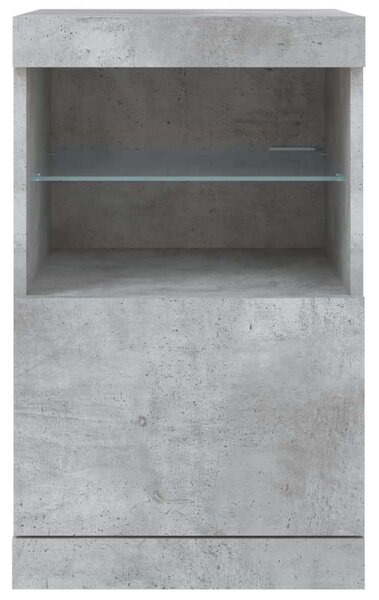 VidaXL betonszürke tálalószekrény LED-világítással 41 x 37 x 67 cm
