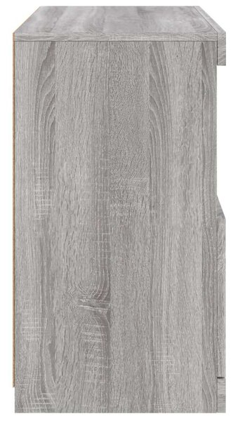 VidaXL LED-es Tálalószekrény - Sonoma Szürke - 60x37x67 cm