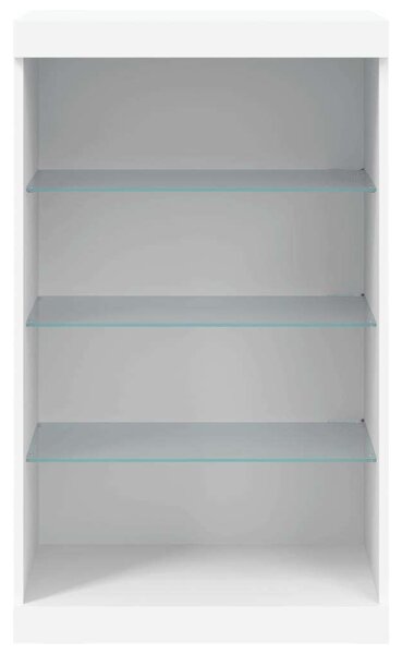 VidaXL LED Tálalószekrény - Fehér - 60,5x37x100cm