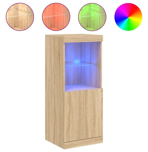 VidaXL Sonoma Tölgy Tálalószekrény LED-del - 41x37x100 cm