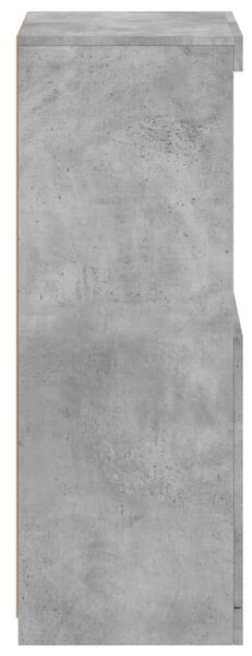 VidaXL LED-es Tálalószekrény - Betonszürke - 41x37x100 cm