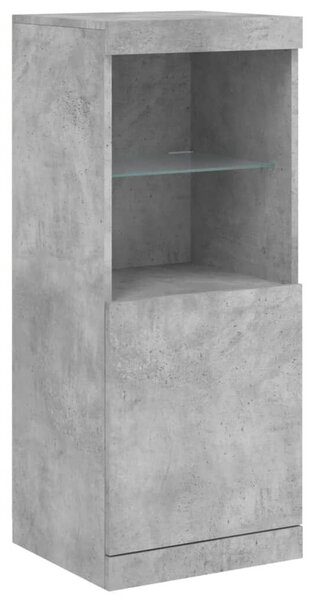 VidaXL LED-es Tálalószekrény - Betonszürke - 41x37x100 cm