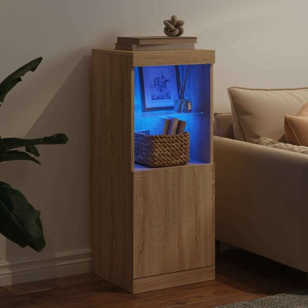 VidaXL Sonoma Tölgy Tálalószekrény LED-del - 41x37x100 cm