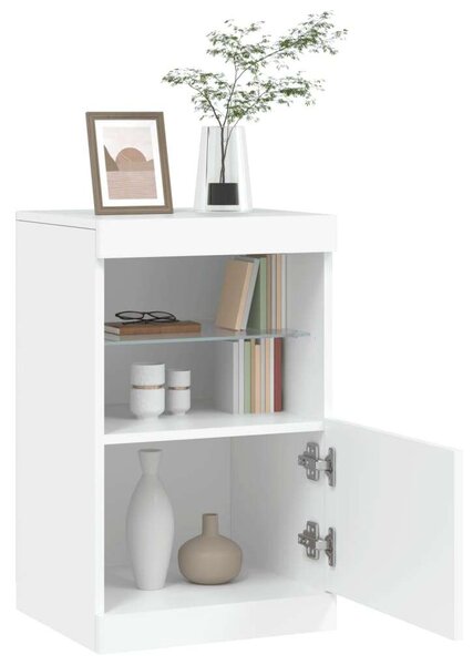 VidaXL LED Tálalószekrény - Fehér - 41x37x67 cm