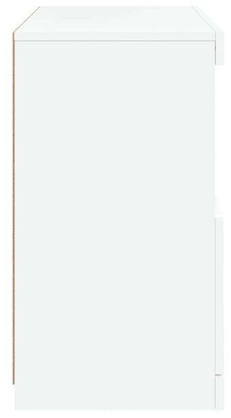 VidaXL LED-es Tálalószekrény - Fehér - 60x37x67 cm