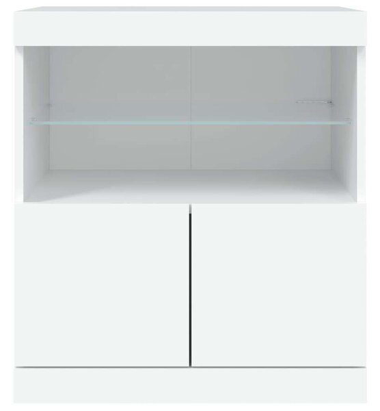 VidaXL LED-es Tálalószekrény - Fehér - 60x37x67 cm