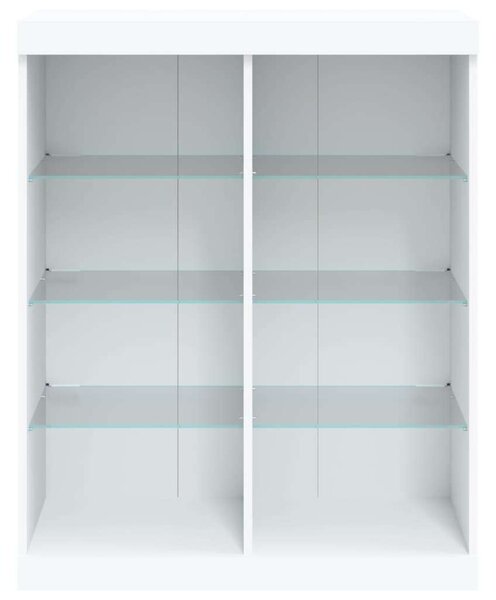 VidaXL LED Tálalószekrény - Fehér - 81x37x100 cm