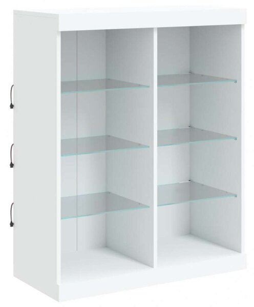 VidaXL LED Tálalószekrény - Fehér - 81x37x100 cm