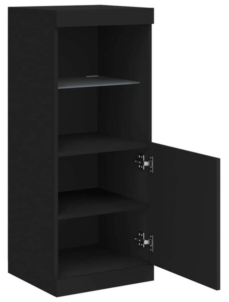 VidaXL LED-es Tálalószekrény - Fekete - 41x37x100 cm