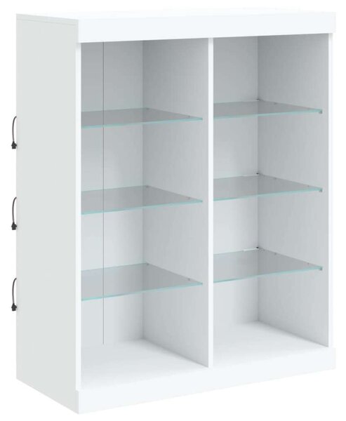 VidaXL LED Tálalószekrény - Fehér - 81x37x100 cm