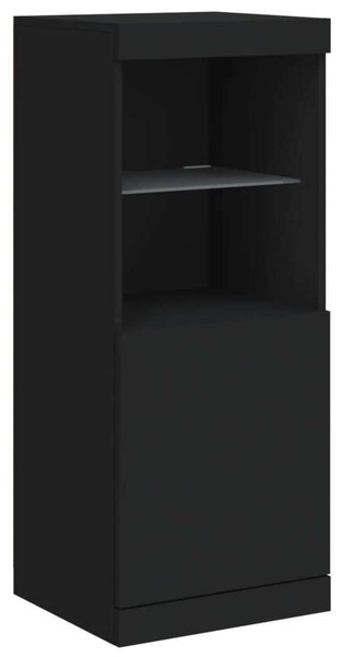 VidaXL LED-es Tálalószekrény - Fekete - 41x37x100 cm