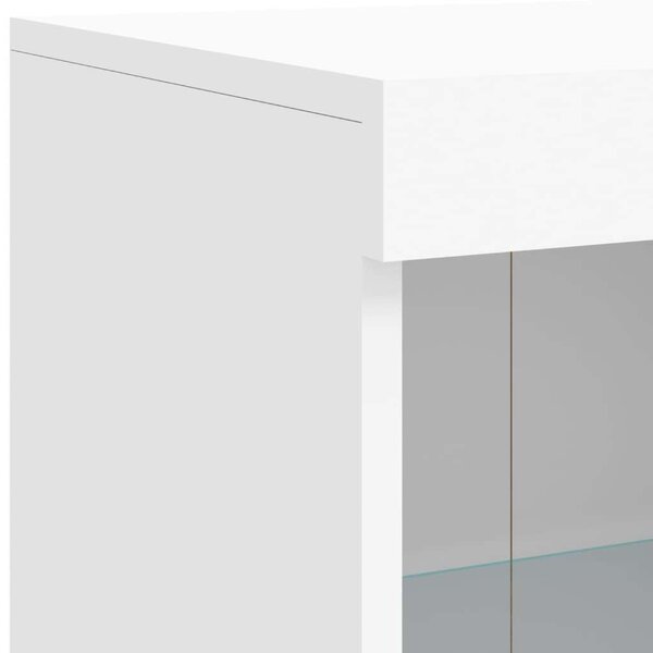 VidaXL LED Tálalószekrény - Fehér - 81x37x100 cm