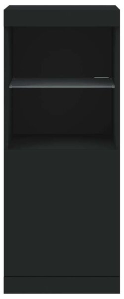 VidaXL LED-es Tálalószekrény - Fekete - 41x37x100 cm