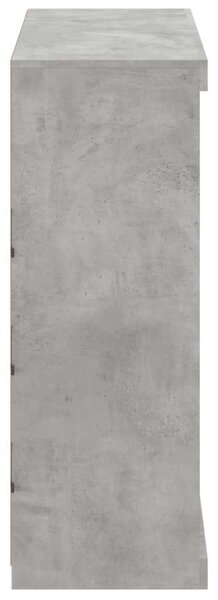 VidaXL LED Tálalószekrény - Betonszürke - 81x37x100 cm