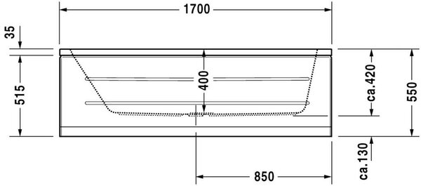 Duravit D-Code Akril Kád - 1700x700 mm