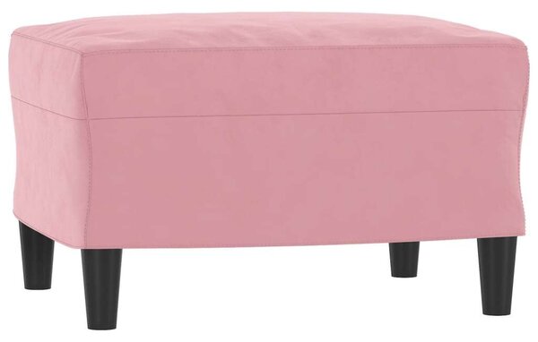 VidaXL rózsaszín bársony kanapéfotel lábtartóval 60 cm