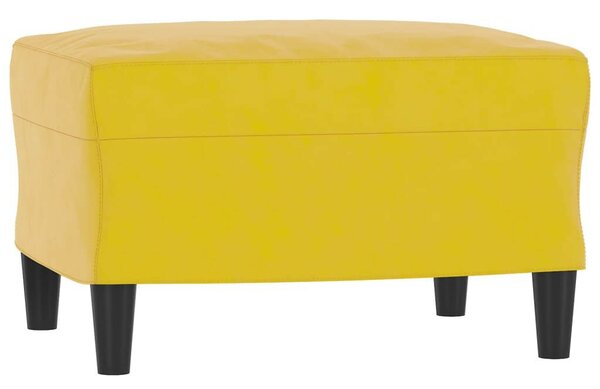 VidaXL sárga bársony kanapéfotel lábtartóval 60 cm